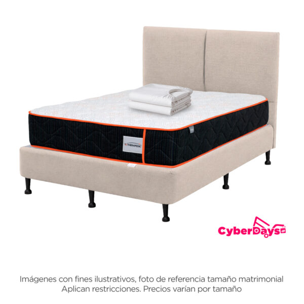 Cyberdays Combo: Camastrón Balance + Colchón Sleep Fitness Firm + Protector