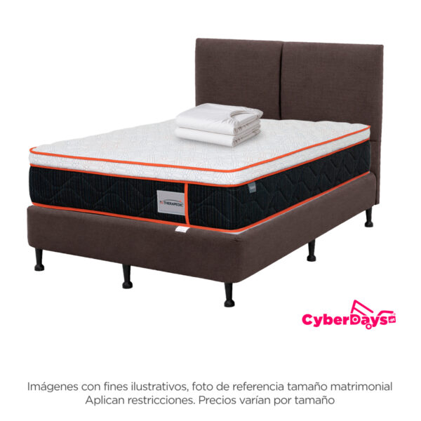 Cyberdays Combo: Camastrón Balance + Colchón Sleep Fitness Comfort + Protector