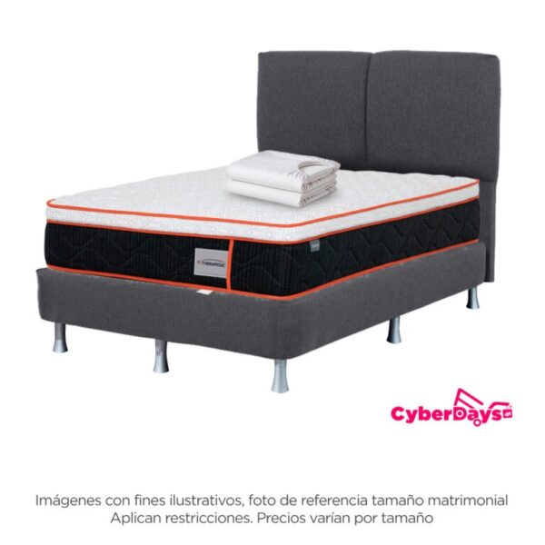Cyberdays Combo: Camastrón Balance + Colchón Sleep Fitness Comfort + Protector